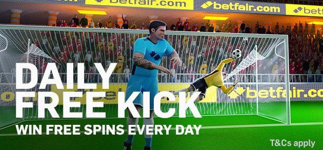 Take a free kick for free cash at Betfair Casino