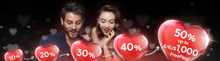 Great bonus for Valentine's day at 888 Casino