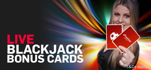 Live Blackjack bonus cards at Betfair Casino