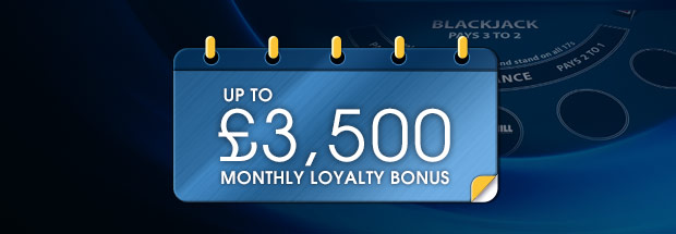 William Hill Casino - €4,000 monthly loyalty bonus