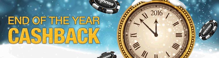 Cashback for the last day of the year at Winner Casino